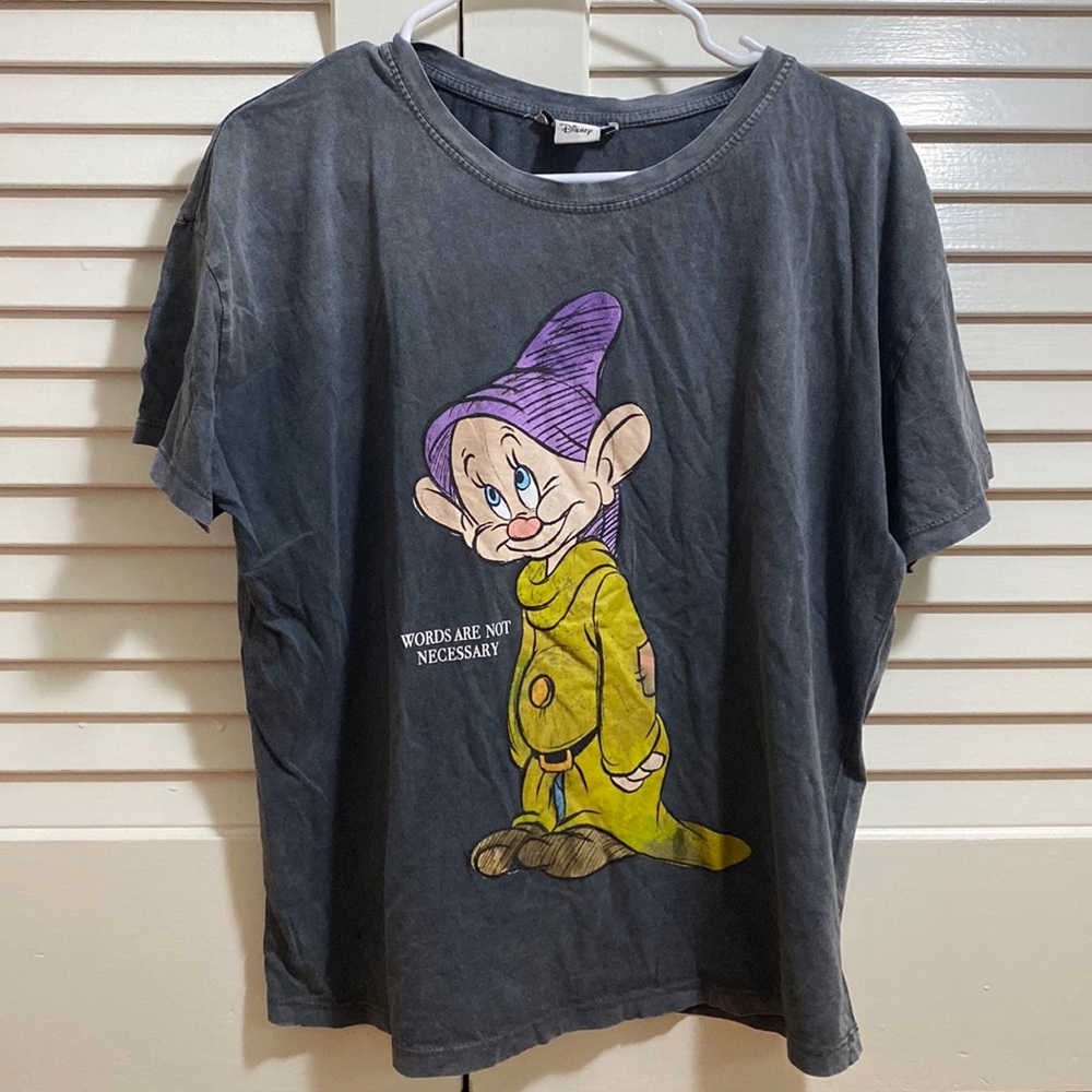 Washed black Stradivarius Disney T-shirt